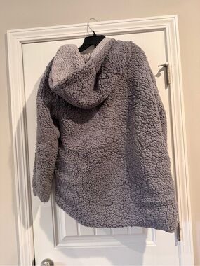 Urban Outfitters Gray Teddy Hooded Jacket